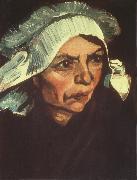 Head of a Peasant Woman with White Cap (nn04) Vincent Van Gogh